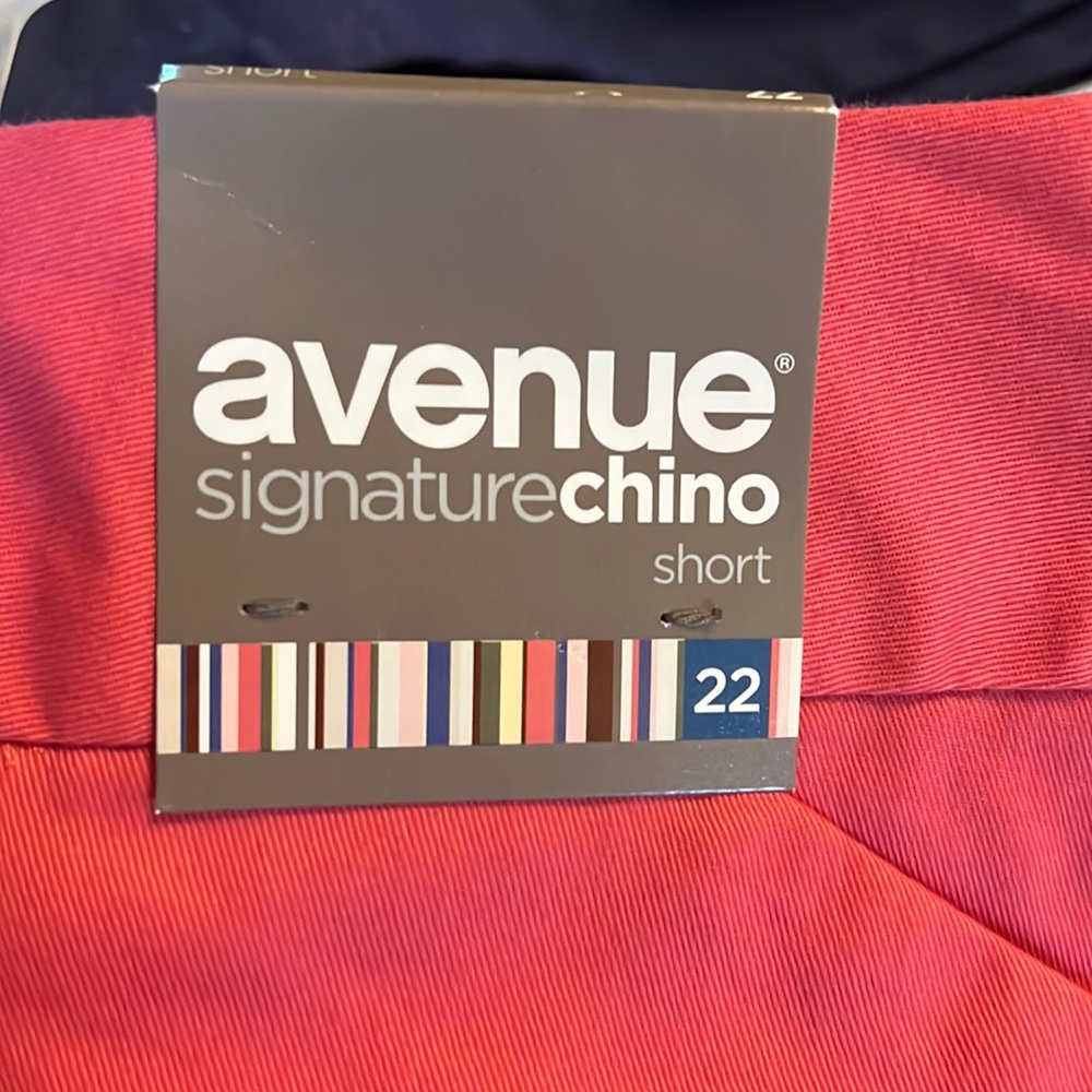 Chinos, size 22 women’s shorts.
